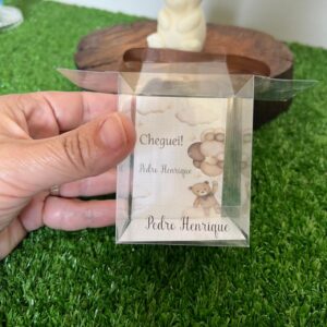 Vela perfumada Urso + caixinha + lacinho de cetim - Imagem 3