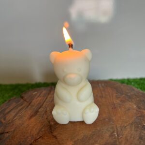 Vela perfumada Urso + caixinha + lacinho de cetim - Imagem 2